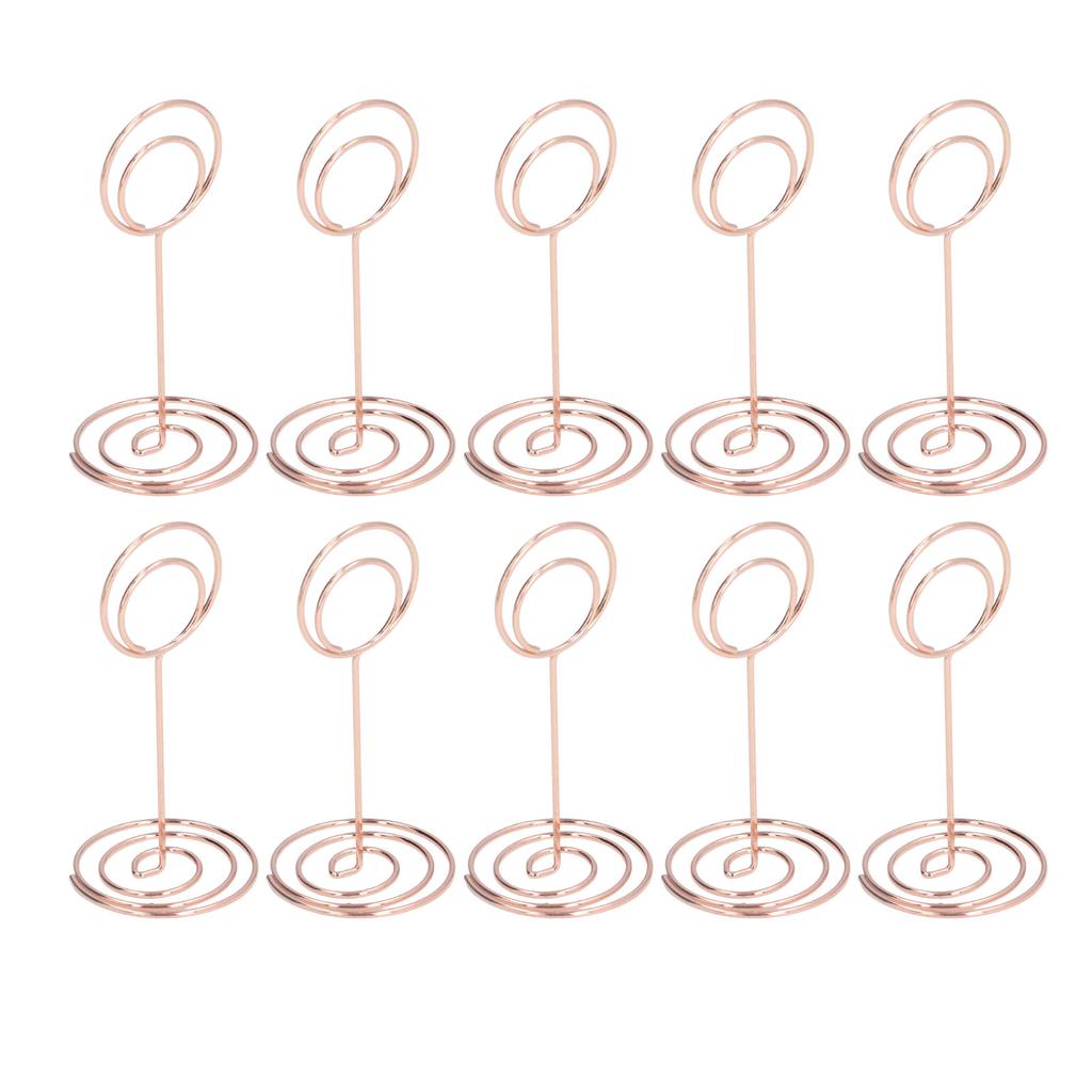 10pcs Table Number Holder Round Base Electroplating Process Elegant Cute Shape Home Ornaments for Weddings