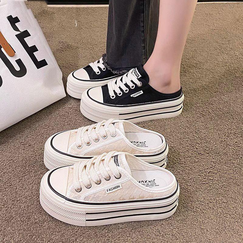 Шлепанцы на толстой подошве женские летние женские туфли уличные сетчатые туфли без каблуков полушлепанцы