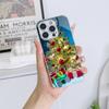 Ae118 Merry Christmas Santa Art Electroplated Glass Phone Cases for Samsung S25 Ultra iPhone 16 Pro Xiaomi Redmi OPPO Lens Full Protection Back Cover
