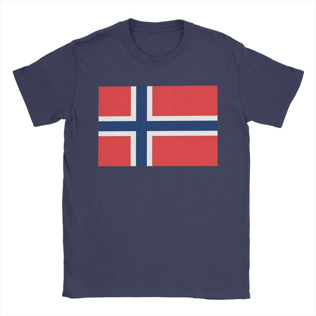 Norway flag Cotton TShirt For Unisex Beach Vintage TShirts ONeck Harajuku Tee Shirt Plus Size Custom DIY Tops