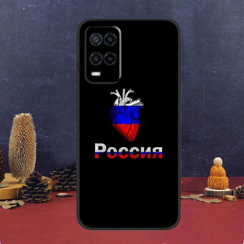 Russia Russian Flag For OPPO A54S A74 A94 A58 A78 A98 A16 A76 A96 A15 A17 A77 A5 A9 A52 A72 A79 A53S A57S Case