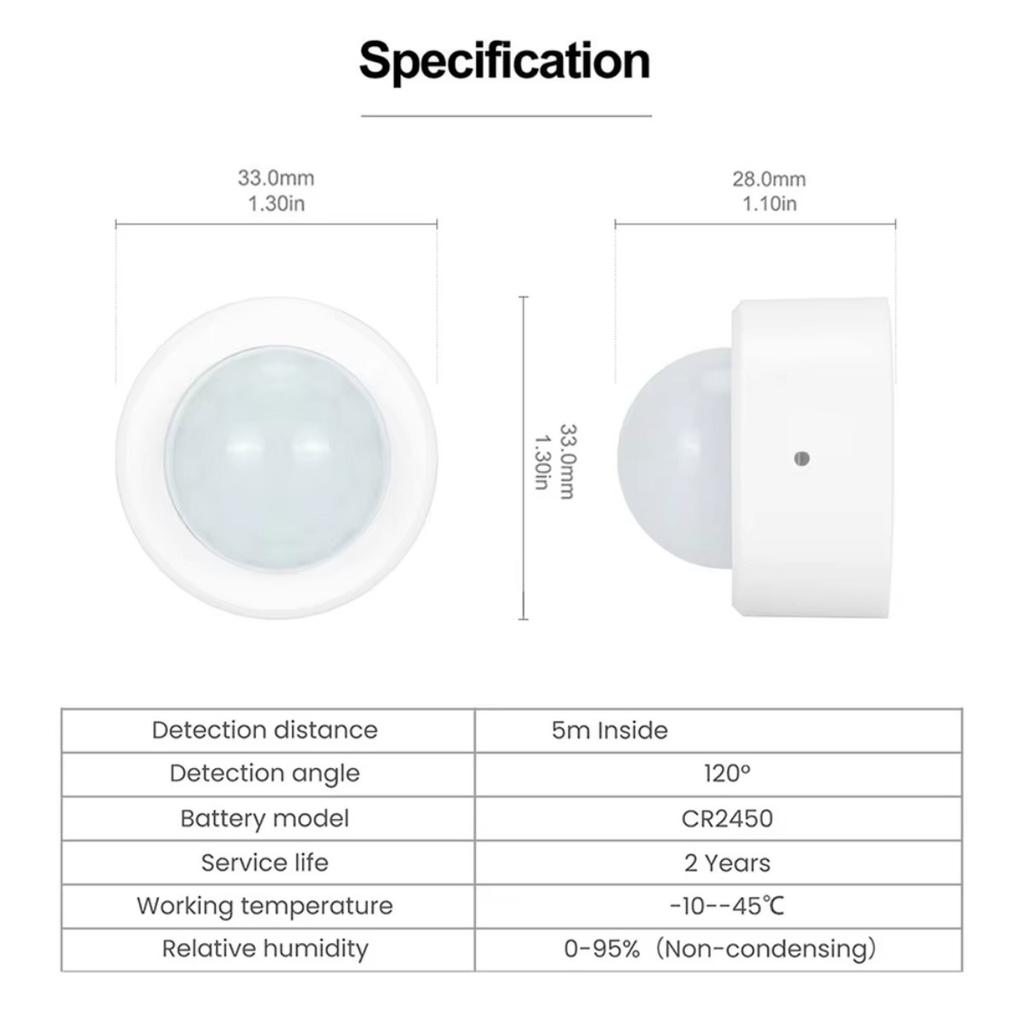 Zigbee 3.0 PIR Датчик движения Умный дом Инфракрасное обнаружение движения человека Детектор охранной сигнализации Работает с Tuya Alexa