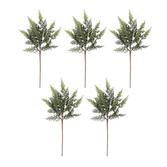1/5Pcs Artificial Norfolk Pine Branch UV-Resistant Faux Cedar Stem Simulation Greenery Plants Fake Pine Needle Pick DIY Xmas Holiday Party Vase