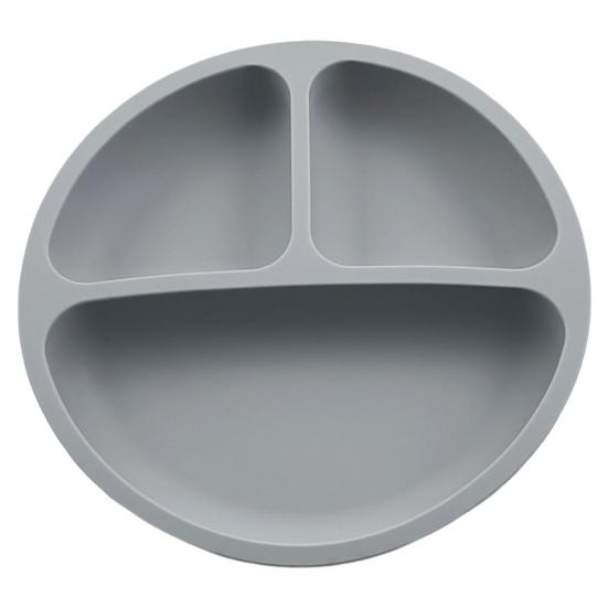 Детская тарелка, разделенный дизайн, силикон, не содержащий бисфенола-А, 3 сетки, присоска для малышей, принадлежности для кормления младенцев, ежедневное использование