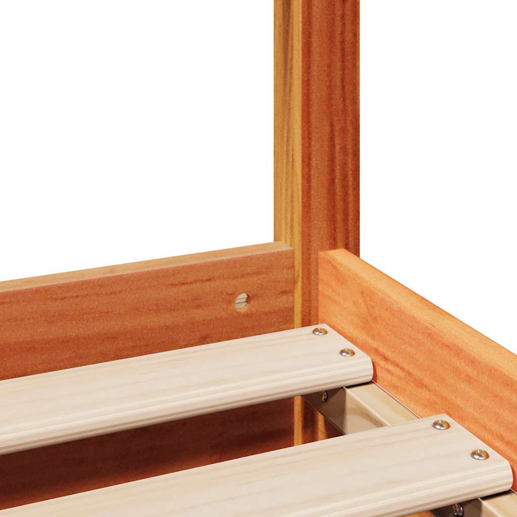 Solid Wood Bed without Mattress Wax Brown 140x200 cm Pine Wood