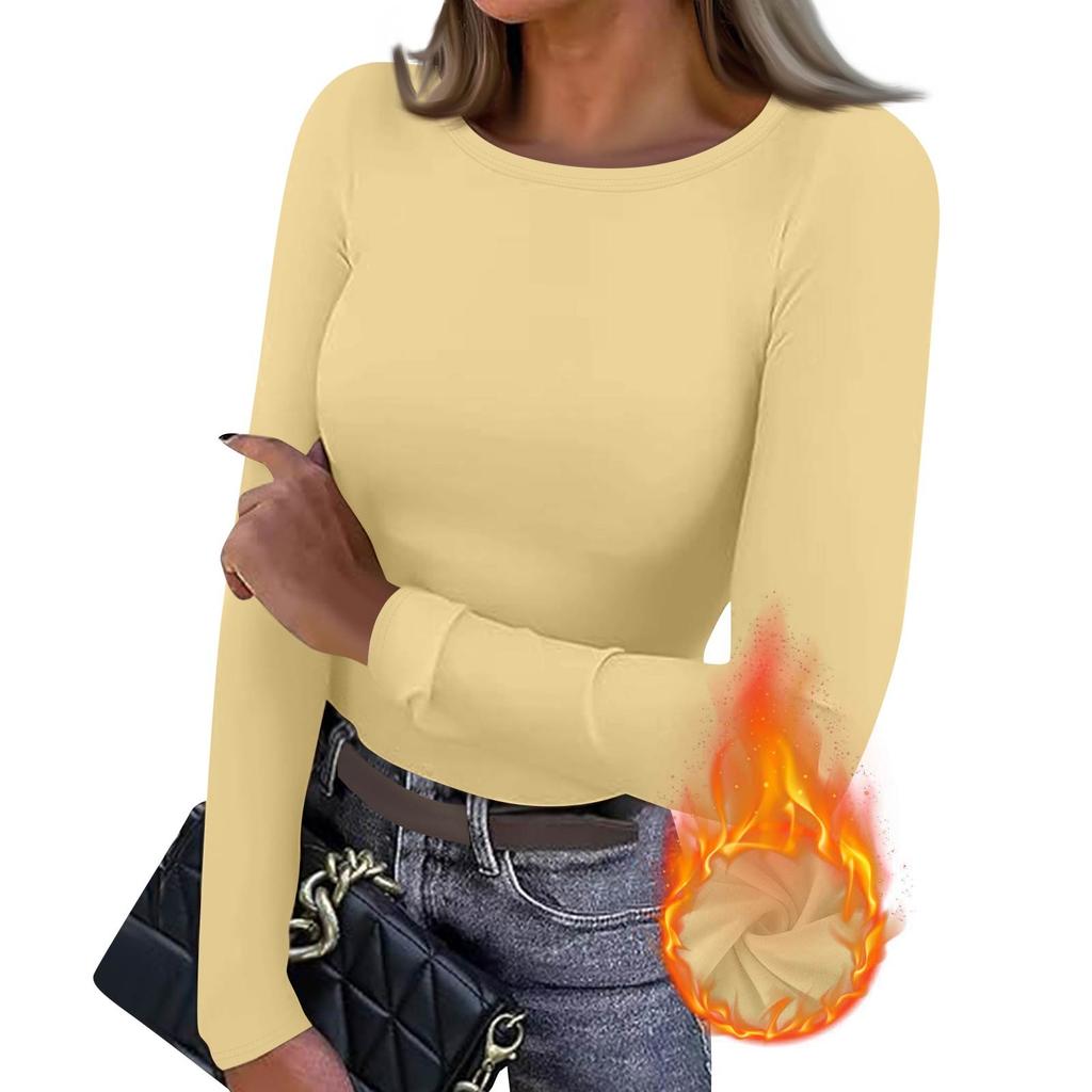 Женская приталенная футболка Модная повседневная однотонная с V-образным вырезом пуловер с длинным рукавом топ