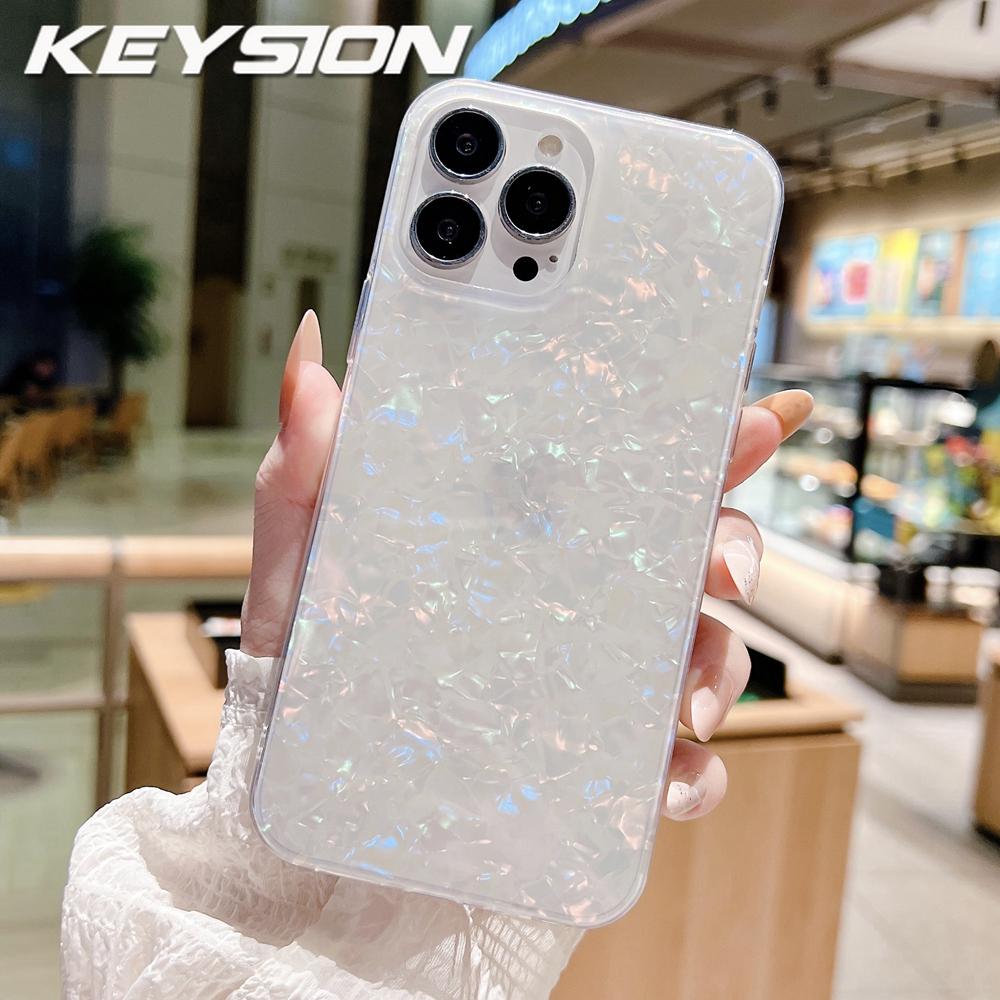 KEYSION Чехол с блестящим узором Diamond Shell для iPhone 12 11 Pro Max, женский противоударный чехол для iPhone SE 3 2020 XS Max XR