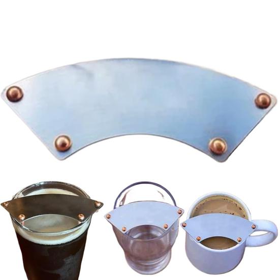 1/2Pcs Portable Beard Protector Metal Mustache Drinking Protector Protect Mustache from Beer Coffee Tea Beverage Drinks Water Cup Mug Mustache Guard