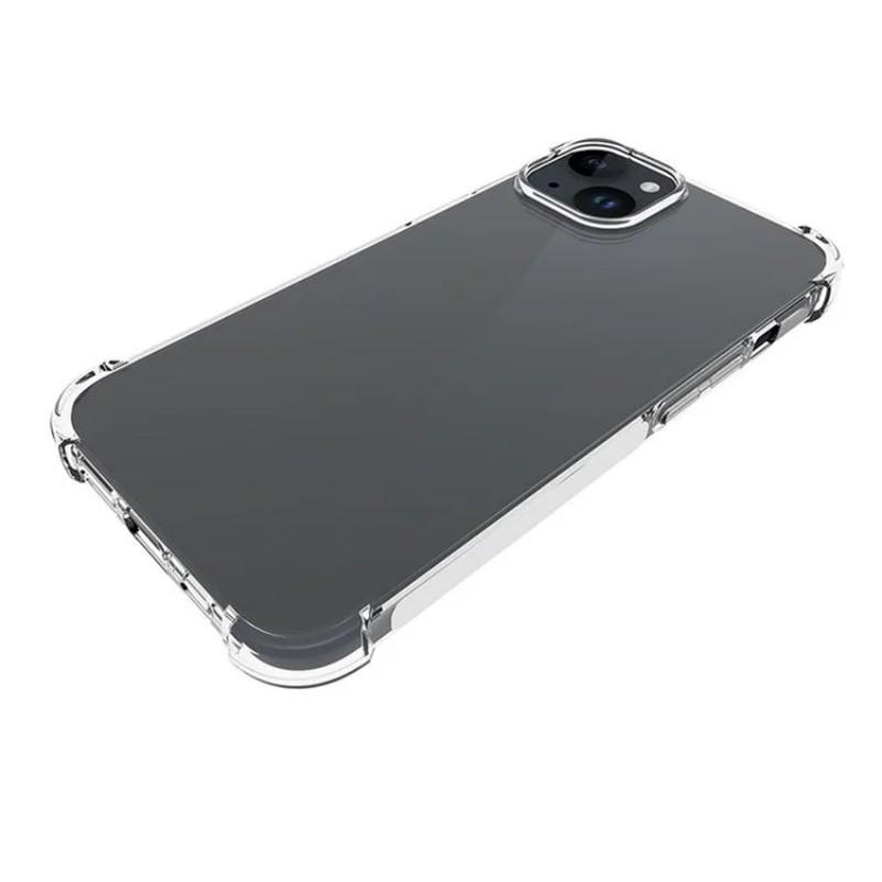 Для iPhone 15 Plus Задняя крышка WANLONFENG TM Серия 2.0мм Прозрачный ТПУ Чехол для телефона (Большое отверстие для линзы)