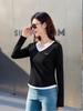 Women's Slim-Fit Two-Piece Long-Sleeve Base Top for Autumn/Winter, 2025 Versatile Design