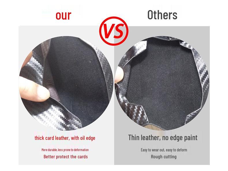 RFID Защита от кражи, Металлический кошелек для нескольких карт из углеродного волокна для мужчин