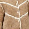 UGG SS25 Однобортная куртка с длинным рукавом в стиле колор-блок для женщин куртки Бежевый Серый 1167382