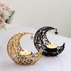 Moon Shaped Candle Holder Tealight Holder Metal Moon Candle Stand Candlestick for Christmas Dining Wedding Home Decors