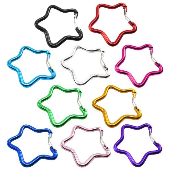 5 шт. карабин в форме пятиконечной звезды, прочный алюминиевый сплав, портативный, легкий, для кемпинга, скалолазания, подвесная пряжка