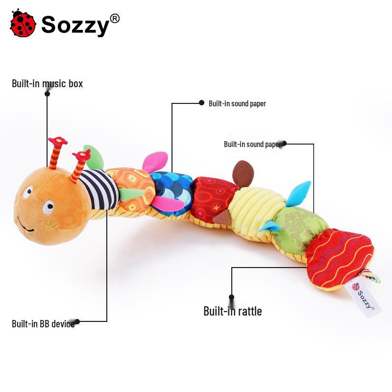 Музыкальная плюшевая игрушка Sozzy с шуршащими элементами для успокоения новорожденных и младенцев (0-3 года)