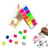 12 Colors Solid Watercolor Paints Set Bright Neon Color Artist Art Set for Painting On Fabric Paper DIY Crafts Nail Art