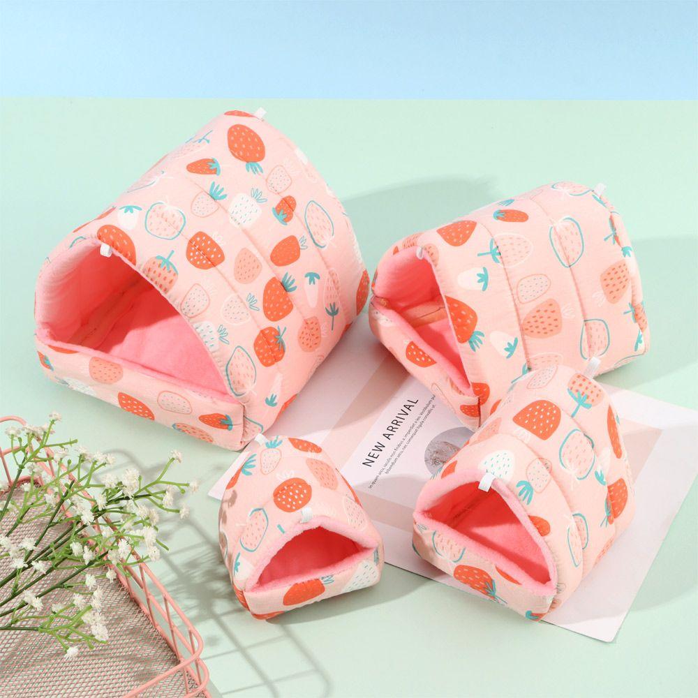 Soft Winter Mini Cage Comfortable Hamster House Warm Mat Guinea Pig Nest Small Animal Sleeping Bed