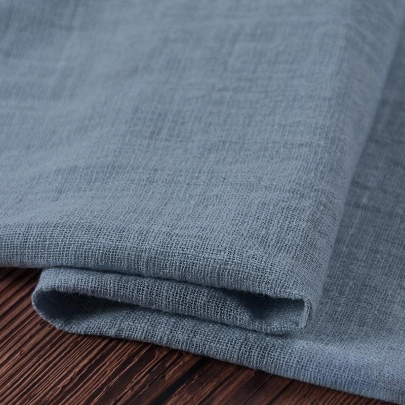 Crepe Slub Fashion Thin Linen Cotton Fabric Summer Eco-friendly Soft Breathable DIY Handmade Sewing Craft Making Clothes Dress