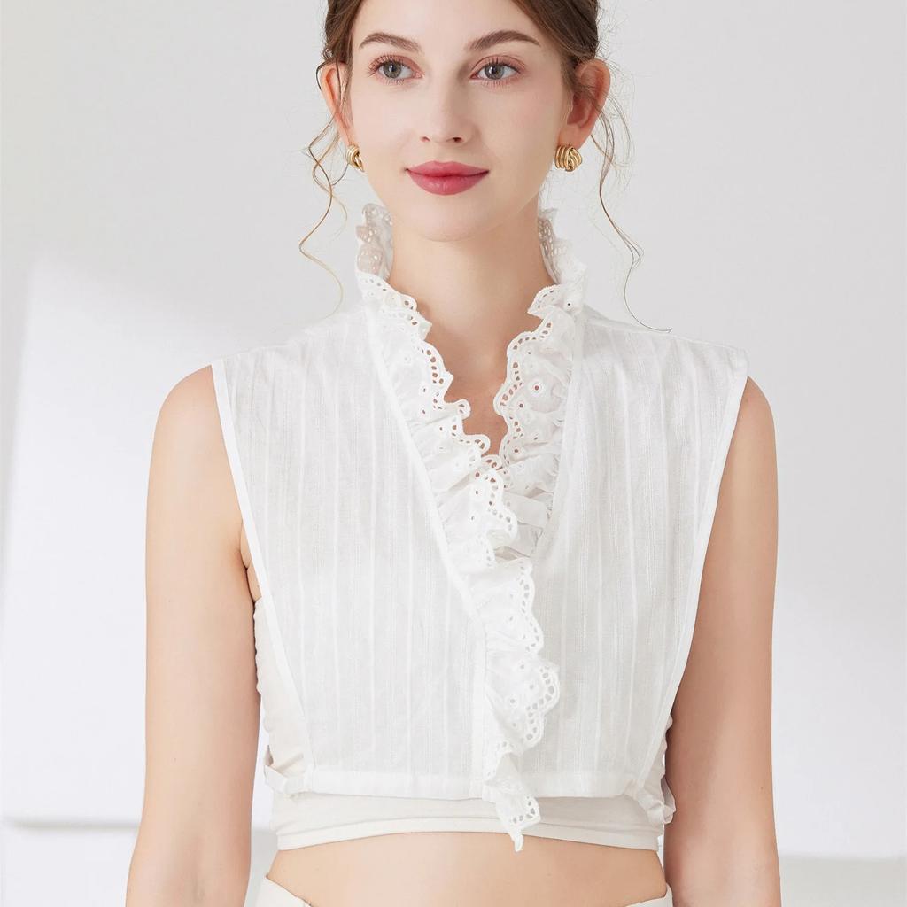 Vintage Lapel Fake Collar Female Detachable Shirt False Collar for Women Blouse Sweater Lapel Top Clothing Accessories