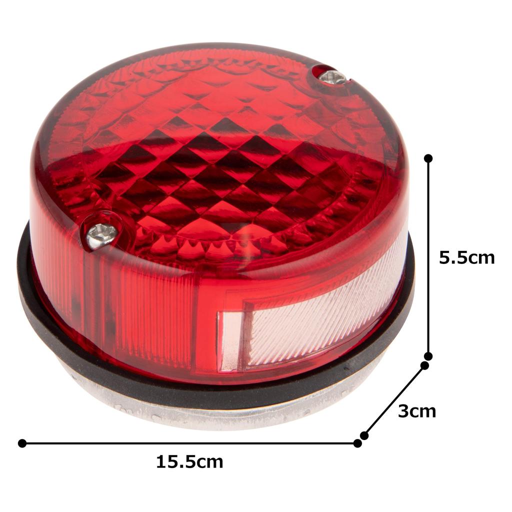 Kijima Motorcycle Parts Tail Lens Set Round R for Sparto Tail Red 217-4103