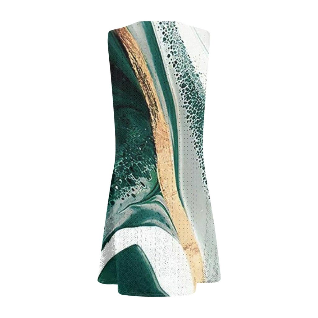 Women's Casual Sundress With Pockets Summer Boho Beach Dress T-Shirts Dress V Neck Loose Tank Dresses