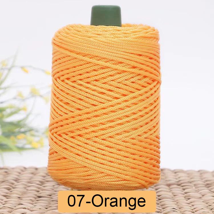 3 мм Цветной Крученый Плетеный Шнур, Полая Нить, Полиэстеровый Шнур Макраме, Черная Пряжа для Вязания Крючком, Пряжа для Вязальщицы