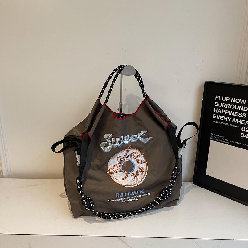 Stylish Dachshund Embroidered Nylon Crossbody Bag for Women - Autumn/Winter 2024 Collection