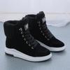 Boots Women Ankle Boots Warm PU Plush Winter Woman Shoes Sneakers Flats Lace Up Ladies Shoes Women Short Snow Boots