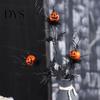 Spooky Home Decor Halloween Pumpkin Stem Decor, Black Maple Leaf Artificial Branch for Indoor Party Decorations Scene, Festive Table Centerpiece,