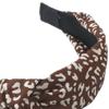 Женская повязка для волос Yousheng с узлом в виде сердца, широкая полоса с леопардовым узором, эластичная противоскользящая ретро-легкое украшение для волос, женский обруч для волос, аксессуар для волос
