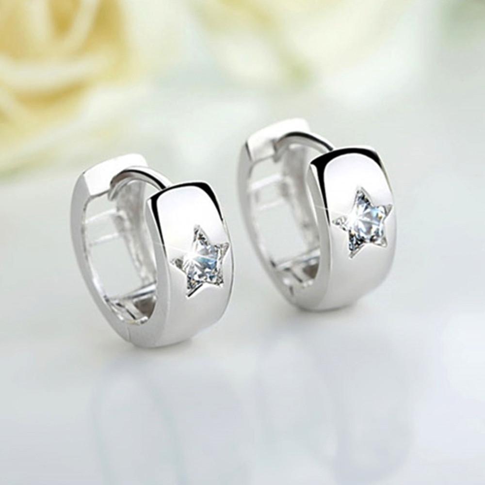 Серьги-кольца Huitan Chic Star, женские, цветные, изящные, маленькие, круглые, повседневные, модные, универсальные, для девочек, ювелирные изделия, подарки