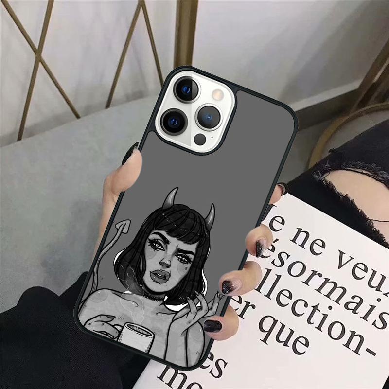 Милый Сексуальный Дьяволенок Чехол для Телефона Задняя Крышка для iPhone 17 Air 16 15 14 13 11 12 Pro Max Plus Fundas Coque