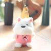 Adorable Plush Dog Keychain Cute Samoyed Doll Charm Soft Stuffed Animal Accessory