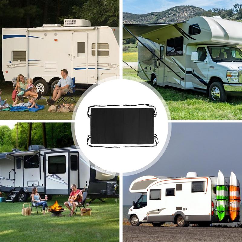 RV Rear Sunshield Thickened Waterproof Oxford Cloth RV Awning Cover UV Blocker SUV Camping Awning Canopy Rear Tent Screen Cover