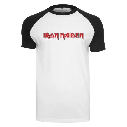 MerchCode Mens Iron Maiden Logo Baseball T-Shirt