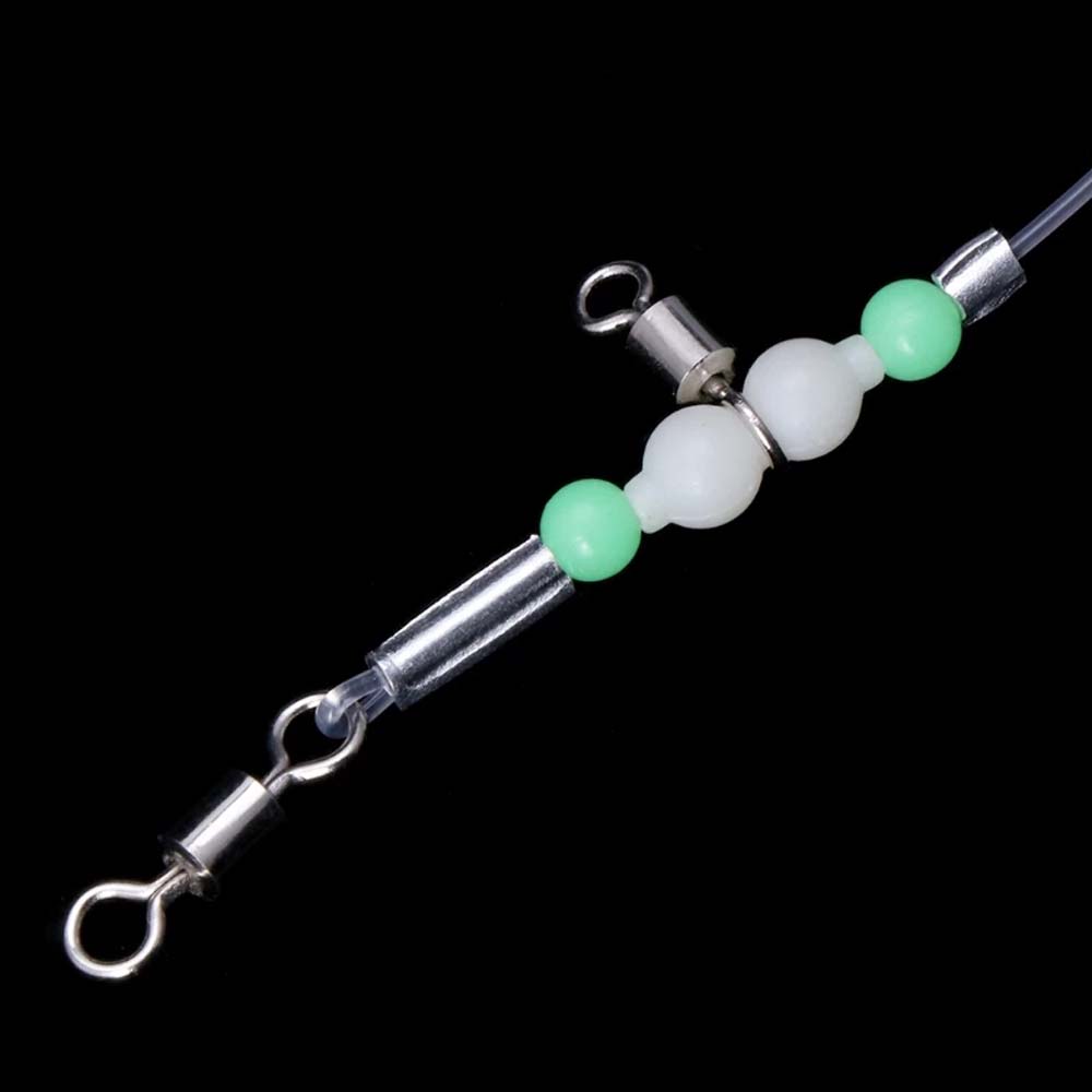 Рыболовные принадлежности Крючки для приманок Вертлюги для рыболовных снастей Светящиеся бусины Коннектор для скольжения