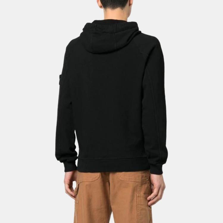 STONE ISLAND Logo Patch Hoodie 'Black' Men's 781562160-V0029
