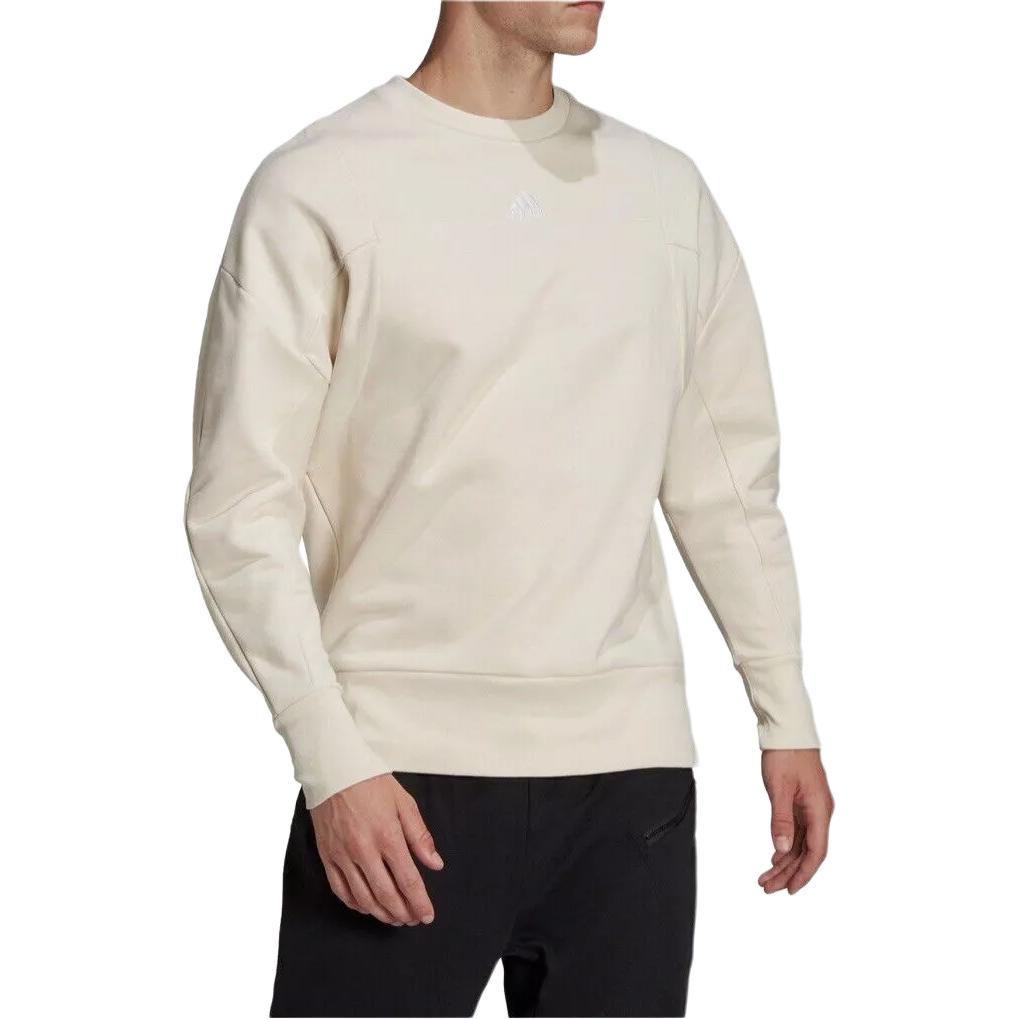 Adidas Sweatshirts Men's Light Khaki Crew Neck Moderate Regular HI1390