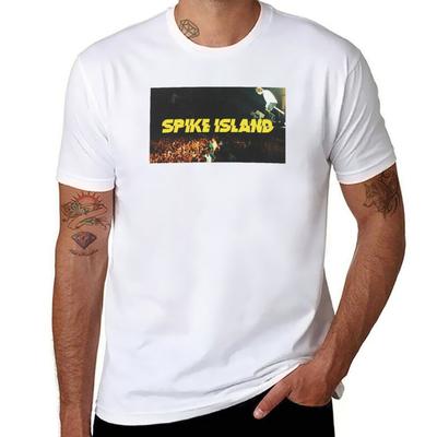 Футболка Spike Island 90-х футболка мужская повседневная хлопковая футболка 100% мужская футболка летняя футболка