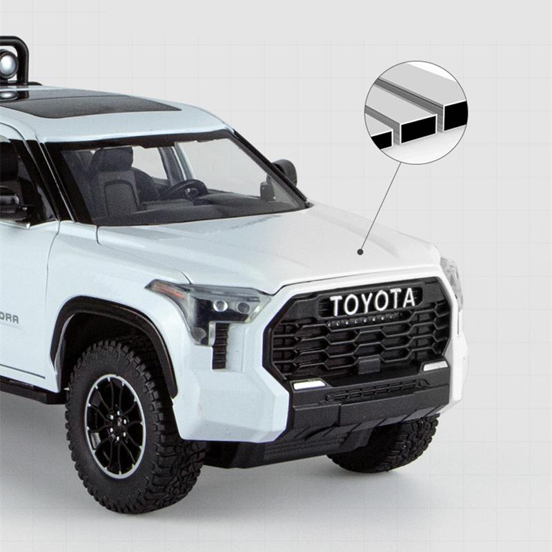 1/24 Toyota Tundra Сплав Пикап Модель Машины Литой и Игрушечный Металлический Внедорожник Модель Машины Звук и Свет Коллекция Детская Игрушка Подарок