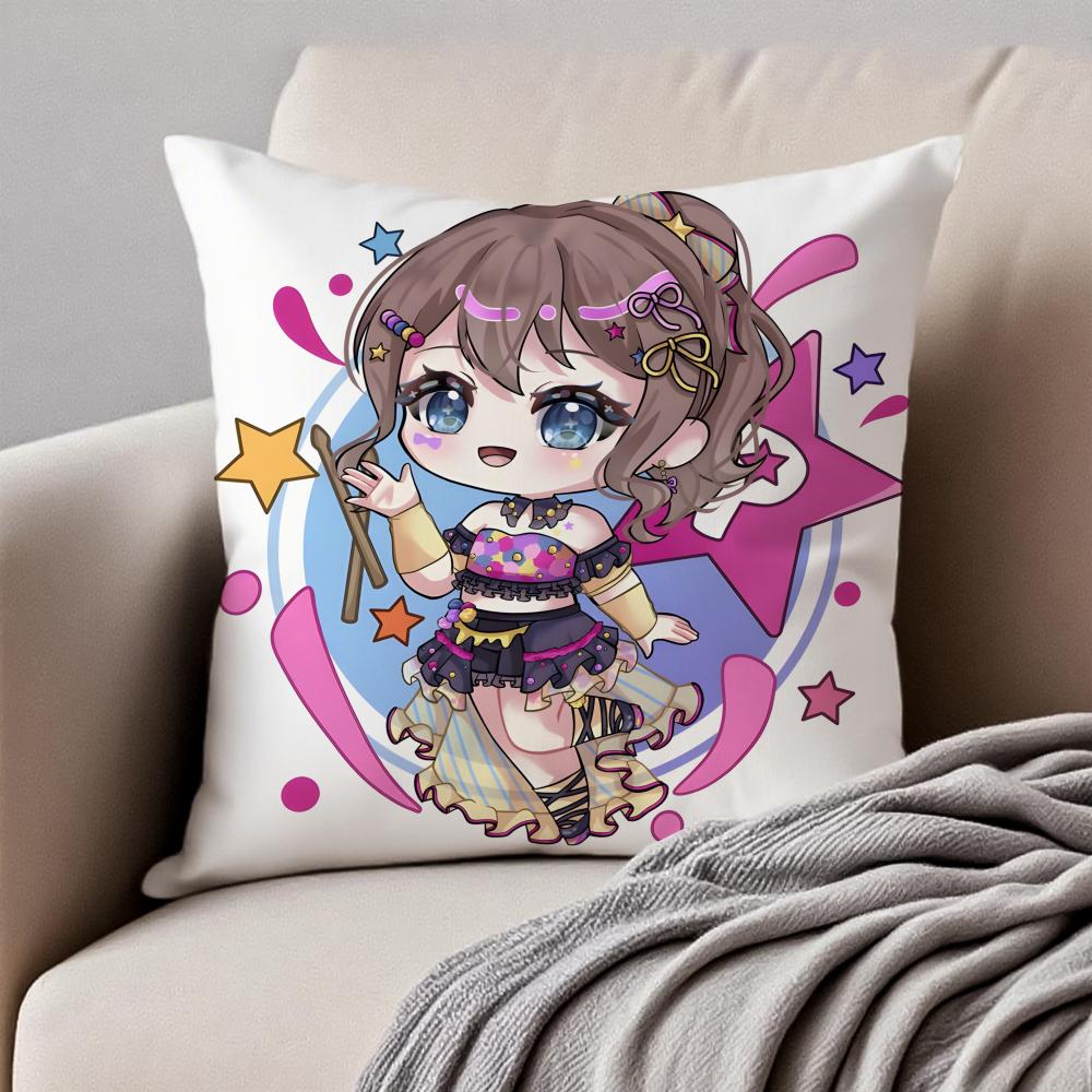 Милая Аниме BBanG Dream Its MyGO Наволочка Подушка Антиаллергенная Невидимая Молния Короткий Плюш Подушка для Дивана