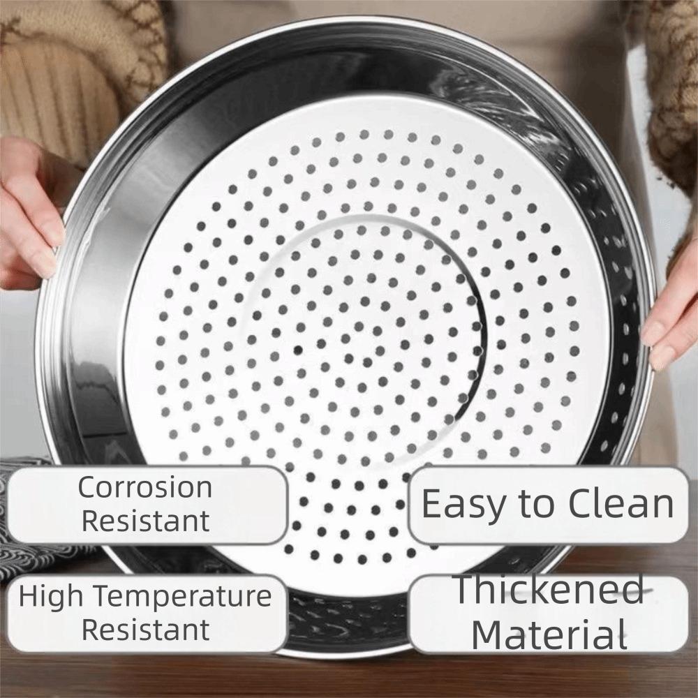 Deepened Steaming Tray Rust-proof Wok Steamer Steamer Shelf Dumplings Steamer Tray  Kitchen Cooking