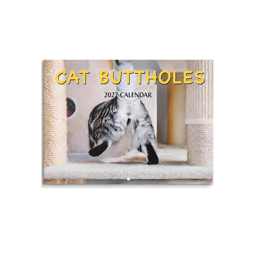Cat 2027 Wall Calendar Cat Ass Calendar Humorous Gift for Women Men Cat Lovers Funny Calendar Funny Cat Gift for New Year