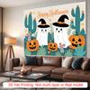 Party Backdrop Halloween Flat Cute Ghosts Pumpkins Cactus Mouse Photo Booth Decor Party Decor