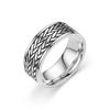 1Pcs Retro Style Titanium Steel Ring Fashion Engraved Greased Men's Ring