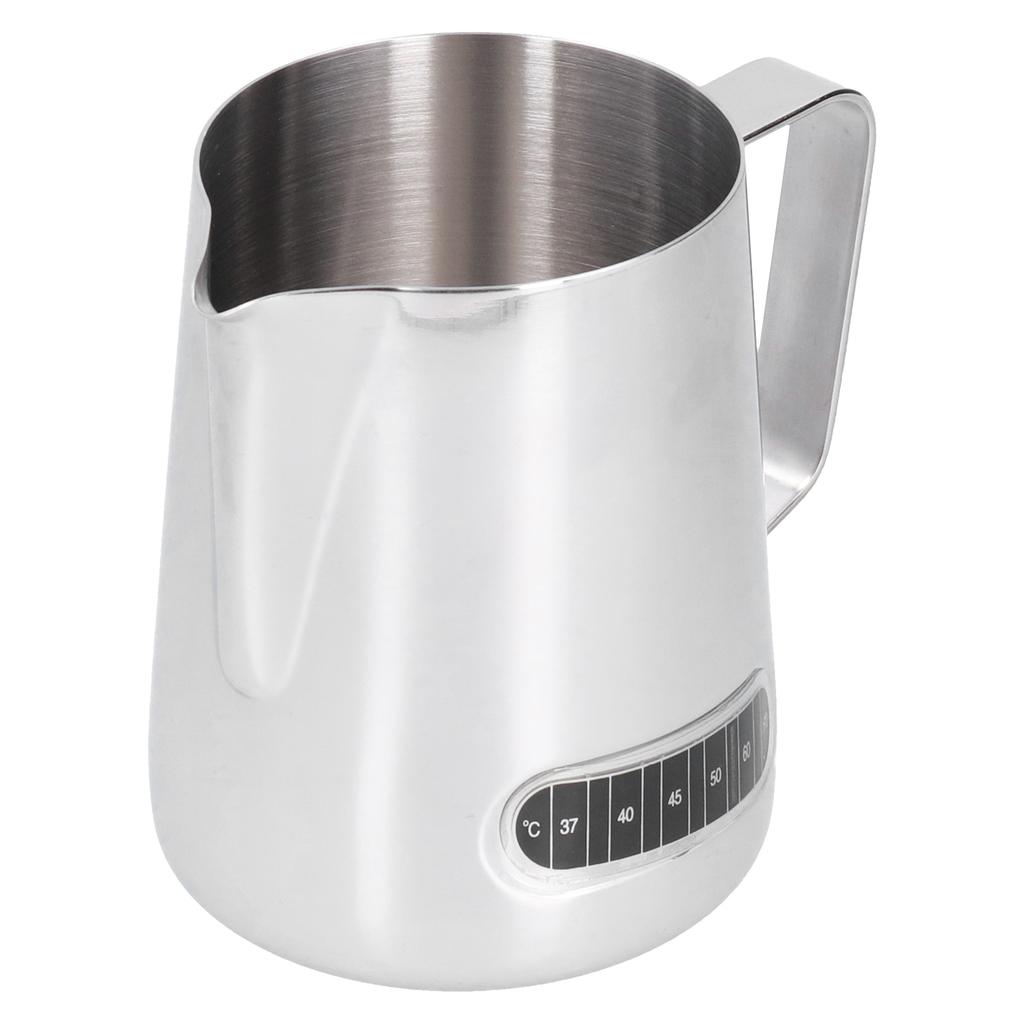 600ml Stainless Steel Frothing Cup Milk Coffee Frothing Pitcher with Thermometer Sticker