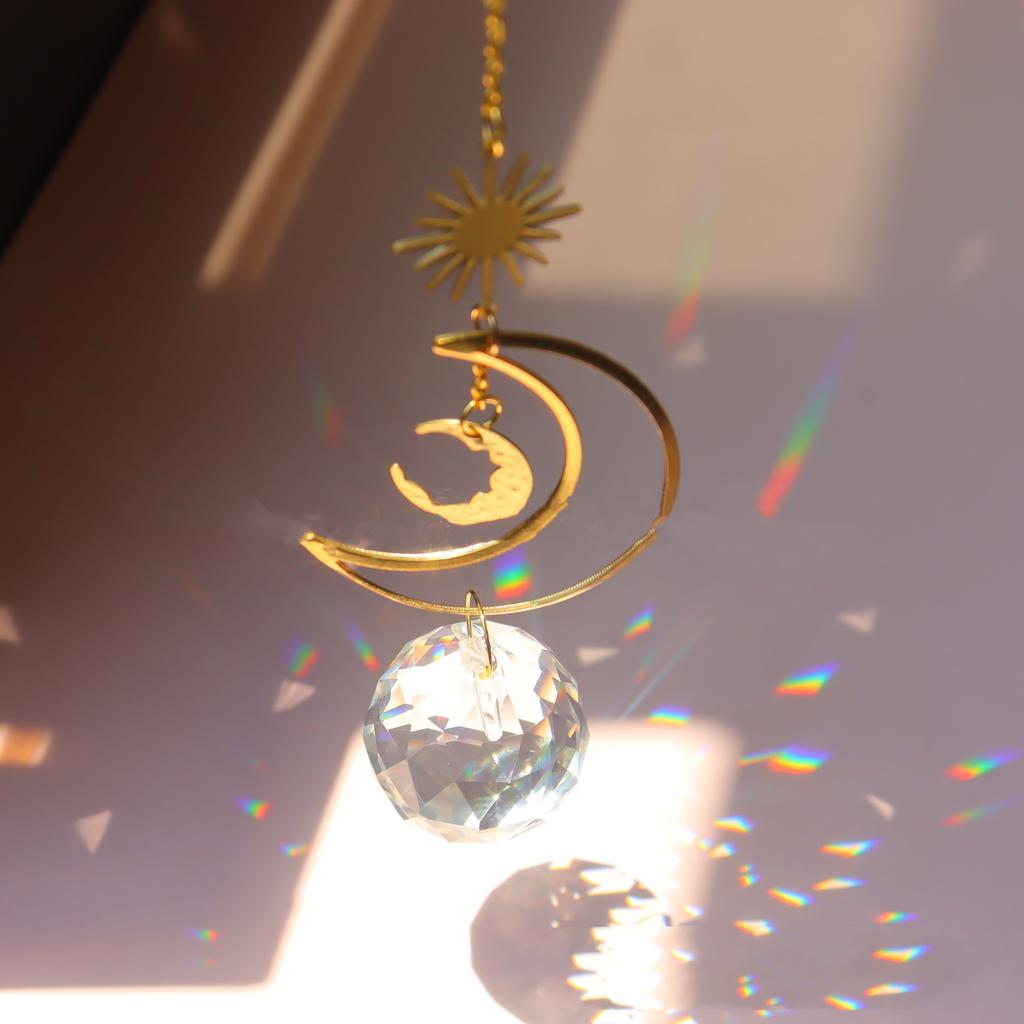Хрустальный Ловец Солнца, Солнце, Луна, Звезды, Призма, Бусины, Радужные Шары, Слезы, Капли, Ловец Солнца для украшения сада, Подвеска для окон