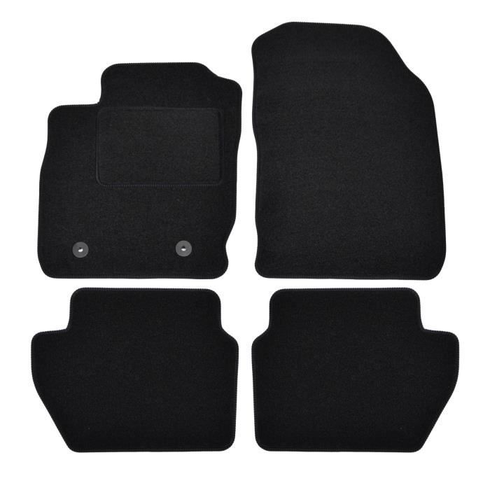 Tapis De Sol - Ford - EcoSport - Velours Noir - 4 Pièces - Ajustement Précis
