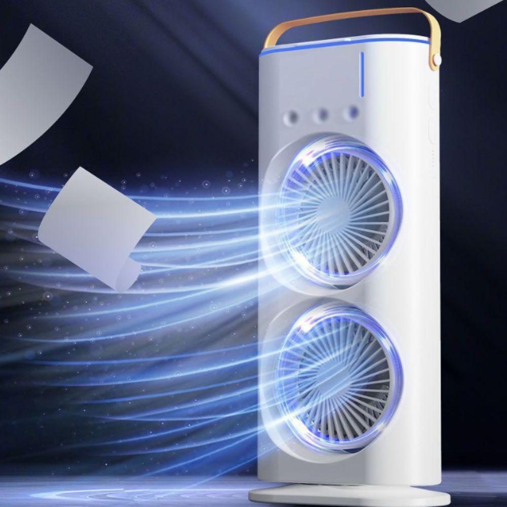 3 In 1 Air Conditioner Portable Humidifier Household LED Night Light Home