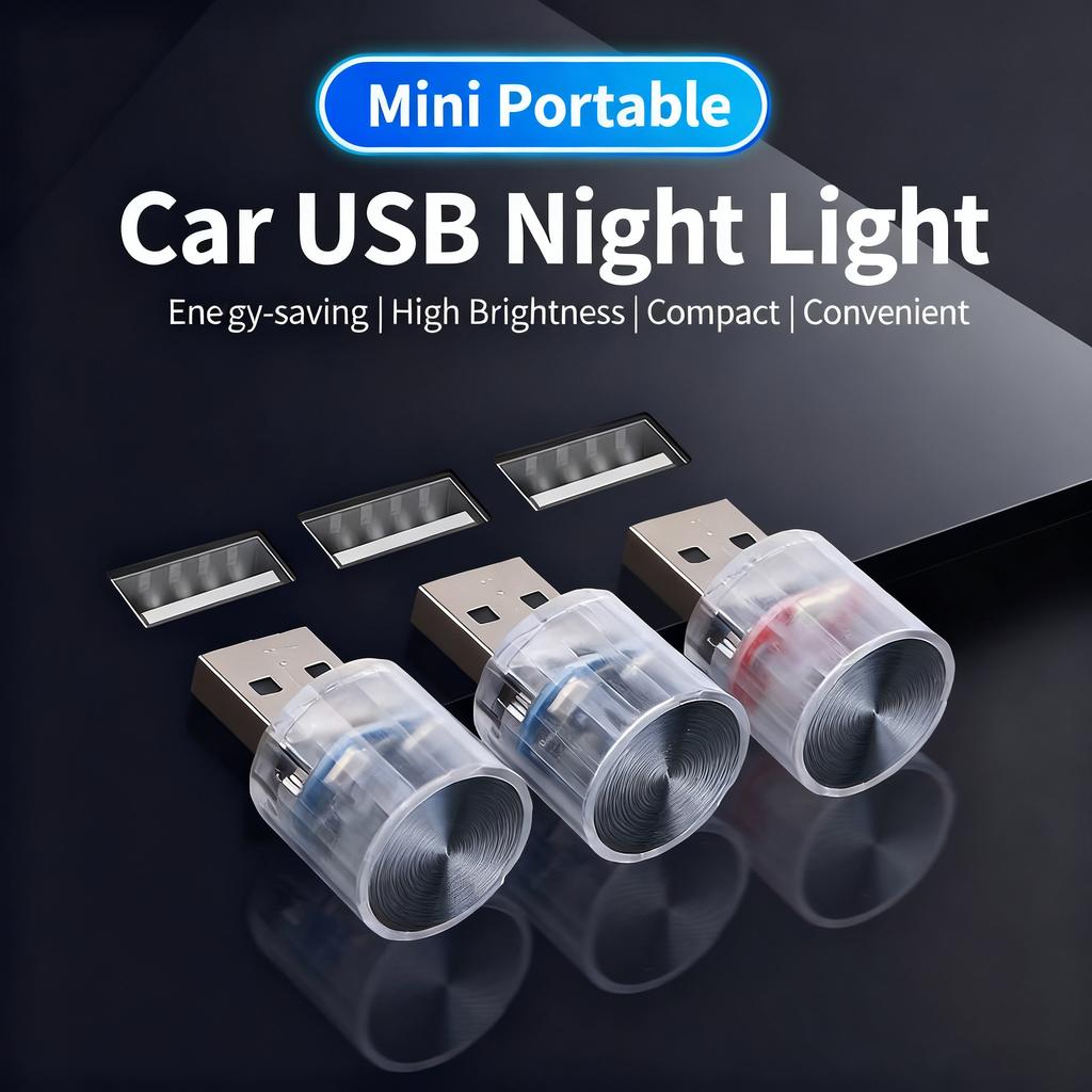 Auto LED Car Light Auto Interior Mini USB Atmosphere Light Emergency Lighting Light PC Auto Colorful Decorative Lamp Accessory